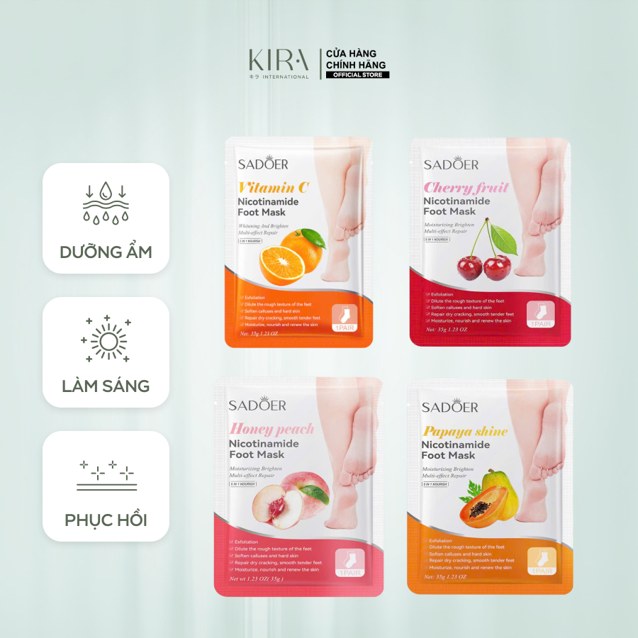 Mặt Nạ Dưỡng Da Chân Làm Trắng Dưỡng ẩm, Dưỡng Móng Cao Cấp