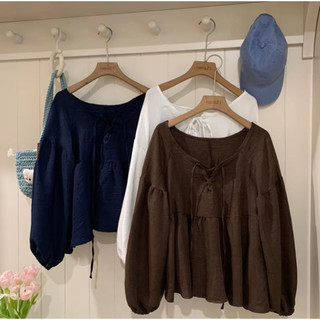 Áo babydoll cổ đan dây basic HaChang - A103