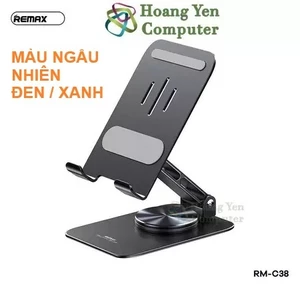 Giá Đỡ Remax RM-C38 Xoay 360° (MÀU SẮC NGẪU NHIÊN) - Chất Liệu Kim Loại, Gập Gọn - BH 6 Tháng - Hoàng Yến Computer