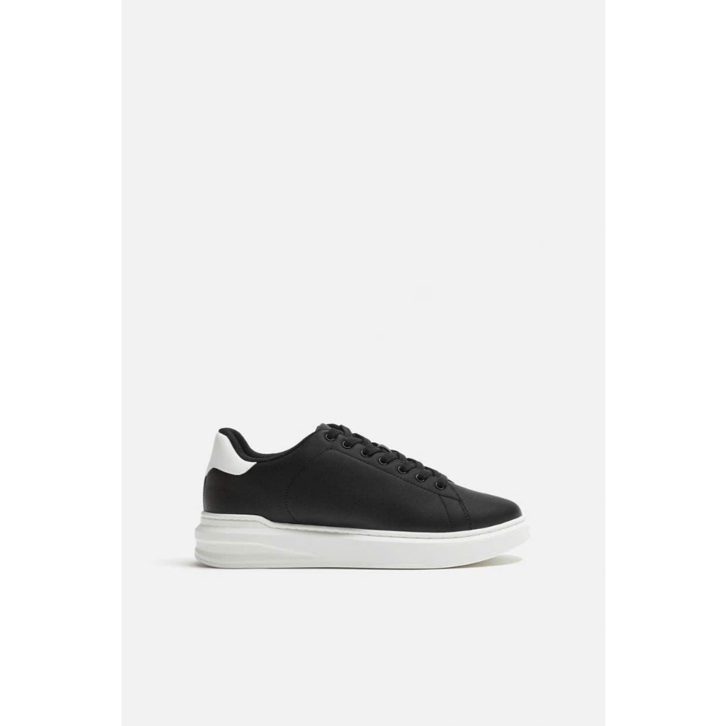 [Rẻ vô địch] Giày sneaker Zara chính hãng Black Platform - Dáng đế cao Đen