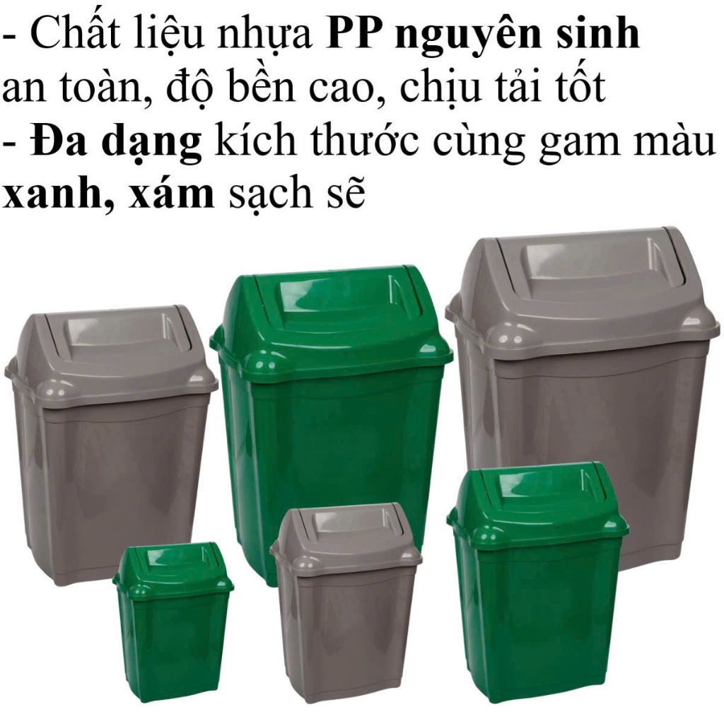 Thùng rác nắp lật 5L/9L/15L/45L/23L/75L nhựa VIỆT NHẬT 5318-1/2/3/4 ...