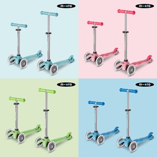 [Thuỵ Sĩ] Xe scooter Micro Mini Glow LED Plus - Bánh đèn và bàn để chân phát sáng - Bảo hành 2 năm