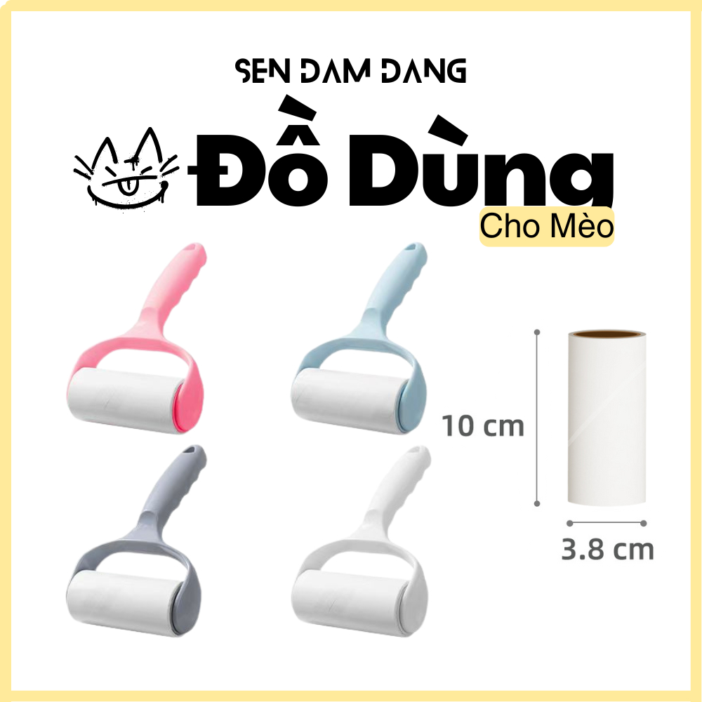 Cây Lăn Bụi Làm Sạch Quần Áo, Ga Giường, Sofa, Lông Chó Mèo - Lõi Lăn Bụi Dự Phòng 40 Lớp