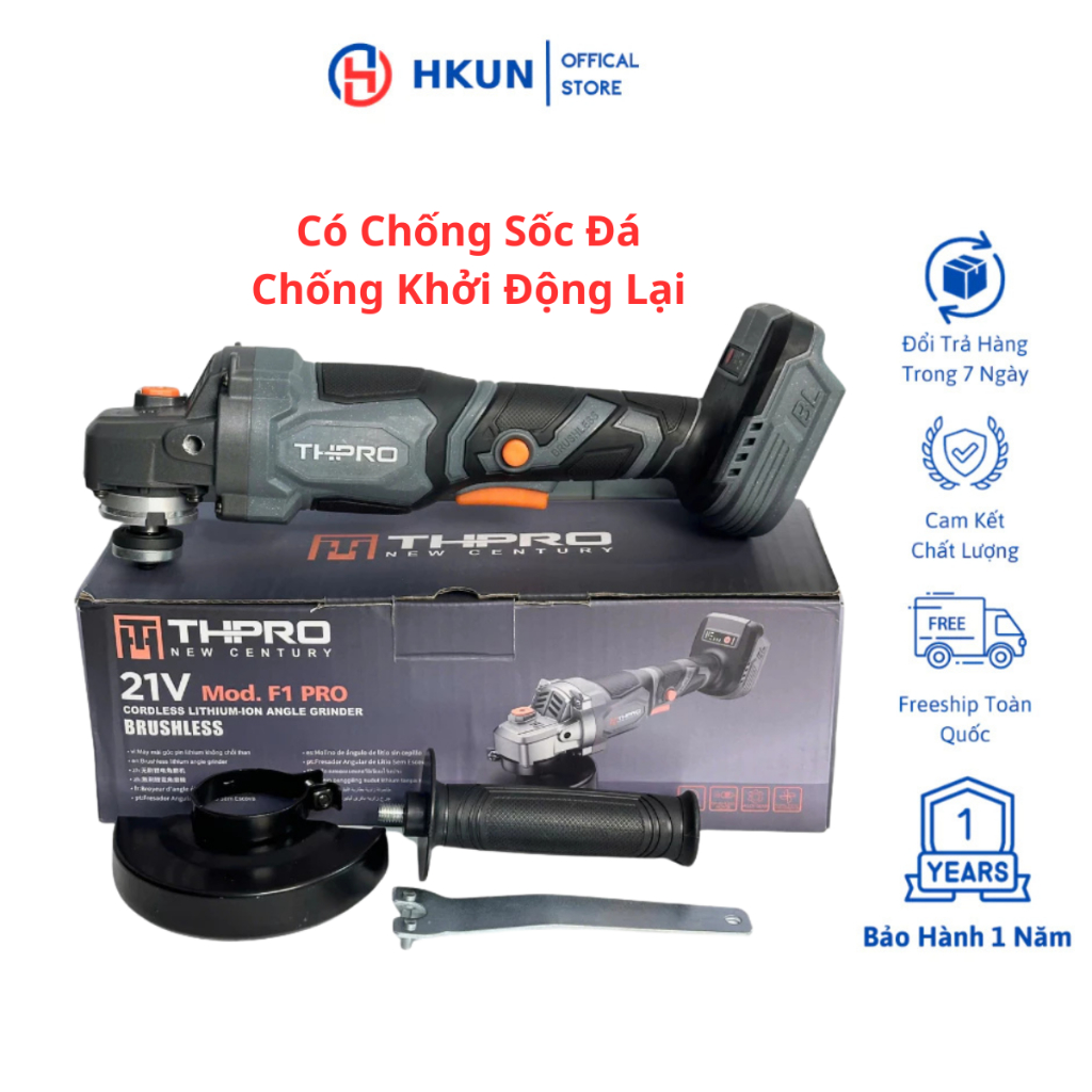 Thân Máy Mài Pin THPRO F1Pro Động Cơ Không Chổi Than Dùng Chân Pin Phổ Thông