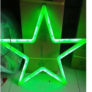 Đèn ngôi sao 45cm xanh lá trang trí Noel ,tết, lễ hội chất liệu  nhựa cứng cao cấp