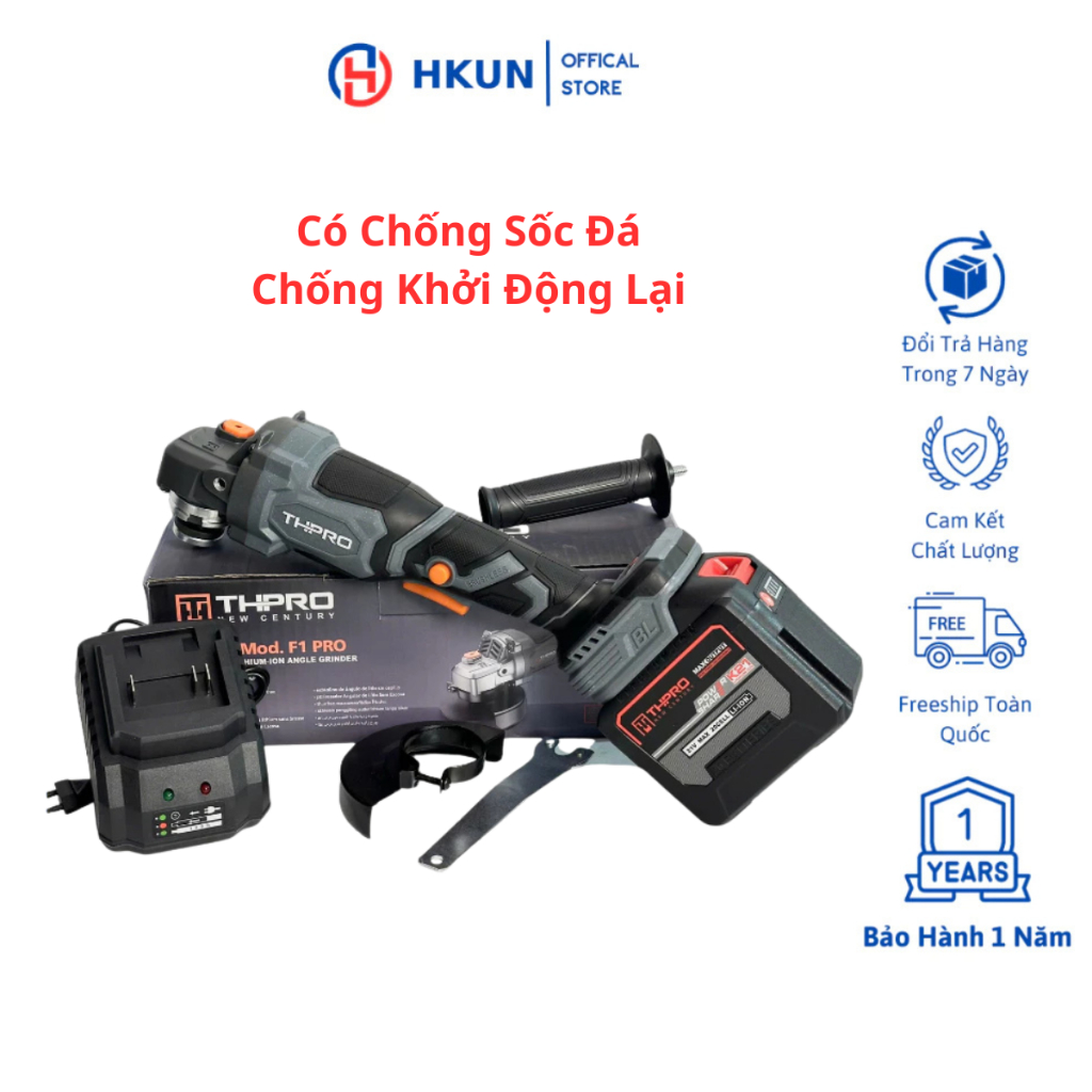 Máy Mài Pin THPRO F1Pro Động Cơ Không Chổi Than Chân Pin Phổ Thông