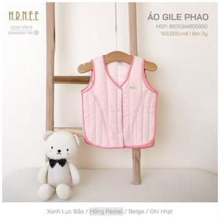 Áo gile phao hrnee cho bé 3-24m