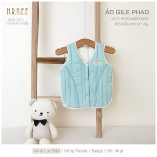 Áo gile phao hrnee cho bé 3-24m