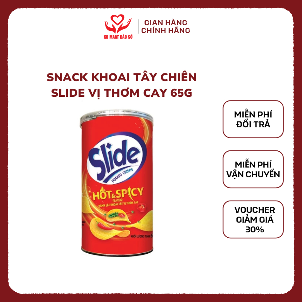 Snack Khoai Tây Chiên Slide Vị Thơm Cay 65G | Shopee Việt Nam