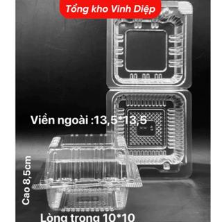 100 Hộp Nhựa Trong PET Đủ Size - Hộp Đựng Bánh/Hoa Quả/Sushi/Thực Phẩm, Dùng 1 Lần