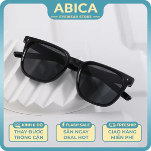 Kính mắt thời trang râm mát nữ nam chống tia bức xạ,mắt vuông phong cách Hàn Quốc siêu cá tính thay được tròng cận 323