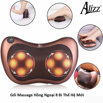 Gối massage toàn thân 💖 𝑭𝒓𝒆𝒆𝑺𝒉𝒊𝒑 💖 mẫu gối massage hồng ngoại ALIZZ 8 bi đảo 2 chiều có hồng ngoại