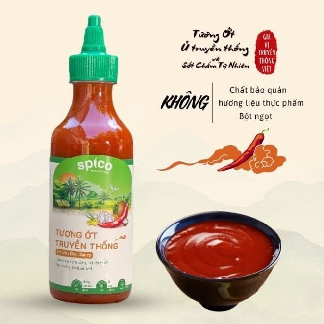 Tương Ớt Truyền Thống SPICO Sriracha Chilli Sauce Vị Ngọt Thanh Cay Nhẹ
