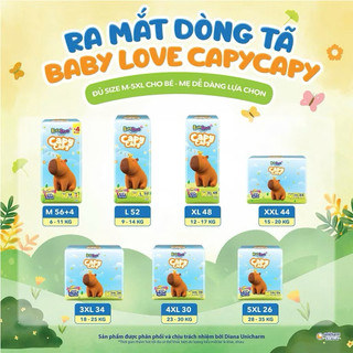 [3G CaPy size M/L/XL/XXL tặng 1 bình nước hoặc 1 bộ muỗng nĩa ]Tã Quần CAPYCAPY Chính HãngUnicharm ĐủSizeCho BéTừ M-5XL