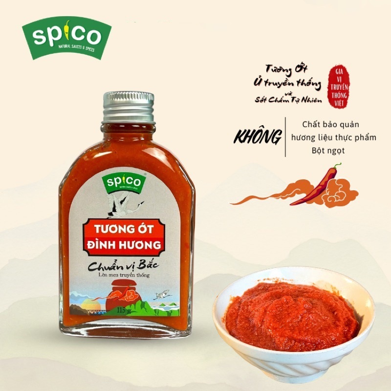 Tương Ớt Đình Hương SPICO Chuẩn Vị Bắc Cay Thơm Không Chất Bảo Quản