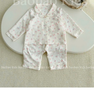 Pijama cho bé trai bé gái dài tay thu đông sz 10-30kg, đồ ngủ cho bé dài tay bảng màu siêu xinh