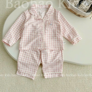 Pijama cho bé trai bé gái dài tay thu đông sz 10-30kg, đồ ngủ cho bé dài tay bảng màu siêu xinh