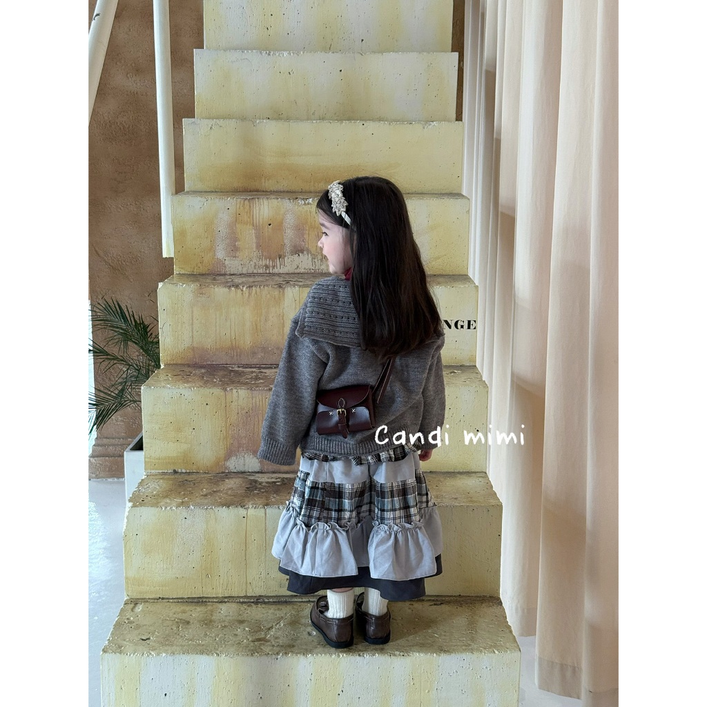 CANDI MIMI Áo Len Xám Trơn NT5714