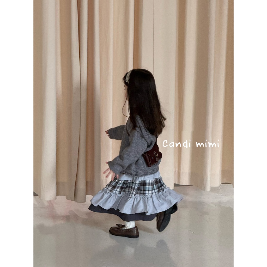 CANDI MIMI Áo Len Xám Trơn NT5714