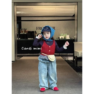 CANDI MIMI Áo Gile Len Cao Cấp Gấu Kẻ NT5720