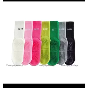 Sét 7 đôi Tất Tập Yoga Pilates Doit Màu Trơn Sọc Silicon Chống Trơn Trượt Tất Thể Thao phong cách năng động đủ màu