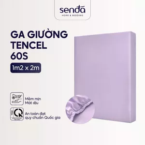 Ga giường Lụa Tencel 1m2 Sen Đá Home Bedding cao cấp trơn màu, drap bo chun trải nệm, ra lẻ bọc đệm 1m2x2m