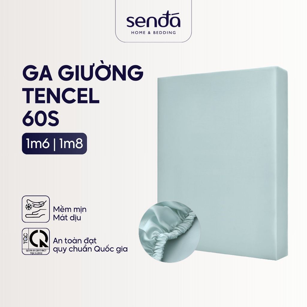 Ga giường Lụa Tencel 1m6 1m8 Sen Đá Home Bedding cao cấp trơn màu, drap bo chun trải nệm 1m6x2m 1m8x2m, bọc đệm mát lạnh