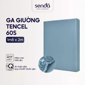 Ga giường Lụa Tencel 1m8x2m Sen Đá Home Bedding cao cấp trơn màu, drap bo chun trải nệm 1m8 x 2m, ra bọc đệm mát lạnh