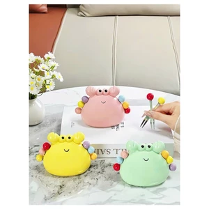 Sét 6 dĩa sứ ăn trái cây hình cua ngộ nghĩnh,dễ thương màu pastel