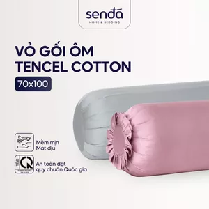 Vỏ gối ôm Lụa Tencel Cotton Sen Đá Home Bedding 70x100 35x100 cao cấp trơn màu, bao áo gối ôm có dây kéo khóa
