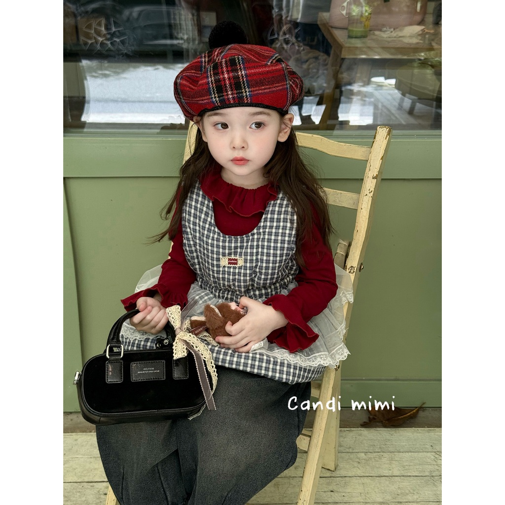 CANDI MIMI Áo Gile Kẻ Babydoll Dáng Xoè NW5754