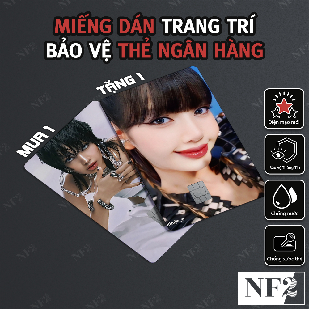 Miếng Dán Trang Trí IDOL IN THEO YÊU CẦU - Sticker Thẻ ATM (Thẻ Chung Cư, Thẻ Xe, Debit, Credit) NF2
