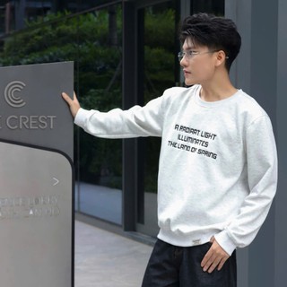 Áo Sweater Unisex Thêu Chữ Chất Vải Nỉ 2 Da Cao Cấp GUDOMAN S11 Áo Tay Dài Thu Đông 2025