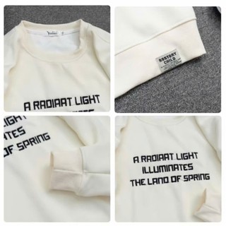 Áo Sweater Unisex Thêu Chữ Chất Vải Nỉ 2 Da Cao Cấp GUDOMAN S11 Áo Tay Dài Thu Đông 2025