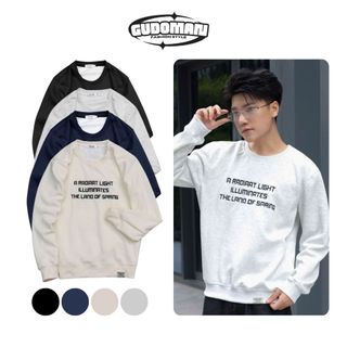 Áo Sweater Unisex Thêu Chữ Chất Vải Nỉ 2 Da Cao Cấp GUDOMAN S11 Áo Tay Dài Thu Đông 2025