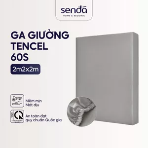 Ga giường Lụa Tencel 2mx2m2 Sen Đá Home Bedding cao cấp trơn màu, drap bo chun trải nệm 2m2 x 2m, ra bọc đệm mát lạnh