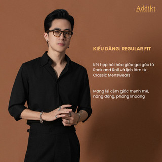 Áo Sơ Mi Nam ADDIKT Gallant Shirt 3 màu Đen/ Trắng/ Đỏ, lá cổ Button Down bản lớn, sơ mi dài tay vải Bamboo cao cấp