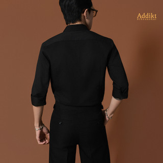Áo Sơ Mi Nam ADDIKT Gallant Shirt 3 màu Đen/ Trắng/ Đỏ, lá cổ Button Down bản lớn, sơ mi dài tay vải Bamboo cao cấp