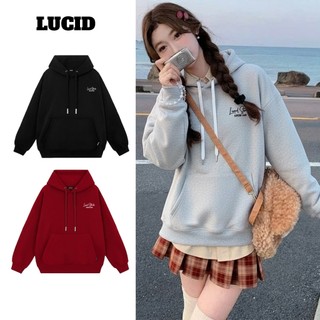 [ Nỉ Lông Cáo] Áo Hoodie Nỉ Lông Cáo LUCID Dày Dặn, Mềm, Mịn Dáng Rộng Nam Nữ Kiểu Dáng Oversize In Chữ Ký