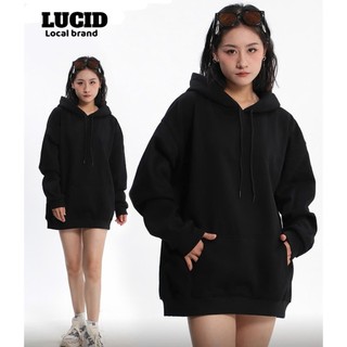 [Nỉ Lông Cáo] Áo Hoodie Local Brand Unisex LUCID REAL Nam Nữ Nỉ Lông Cáo Form Rộng Mũ 2 Lớp Siêu To