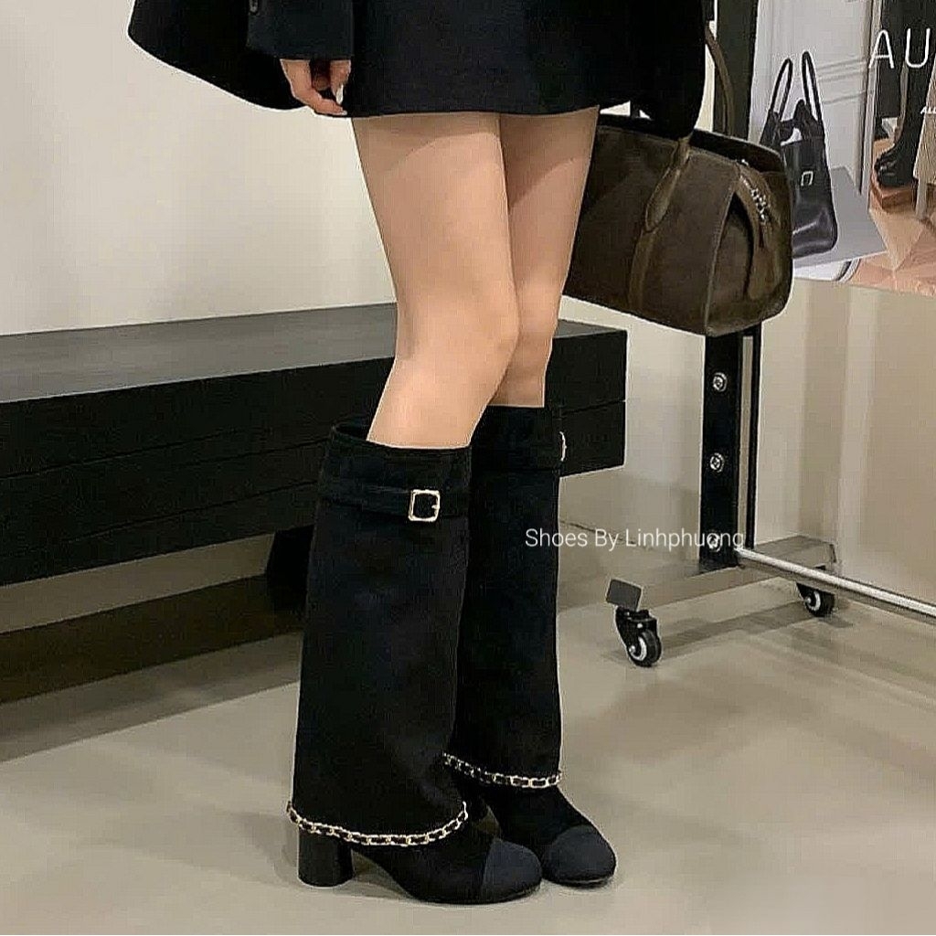 [‼️GIÁ XẢ BỎ MẪU ] Boot DA LỘN khóa viền xích chuẩn brand MIJILI hàng cao cấp fullbox