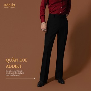 Quần Loe cạp cao Addikt Gallant Flared High Rise Trousers - Quần nam ống loe 2 màu Đen/ Be vải Cotton Blend chống nhăn