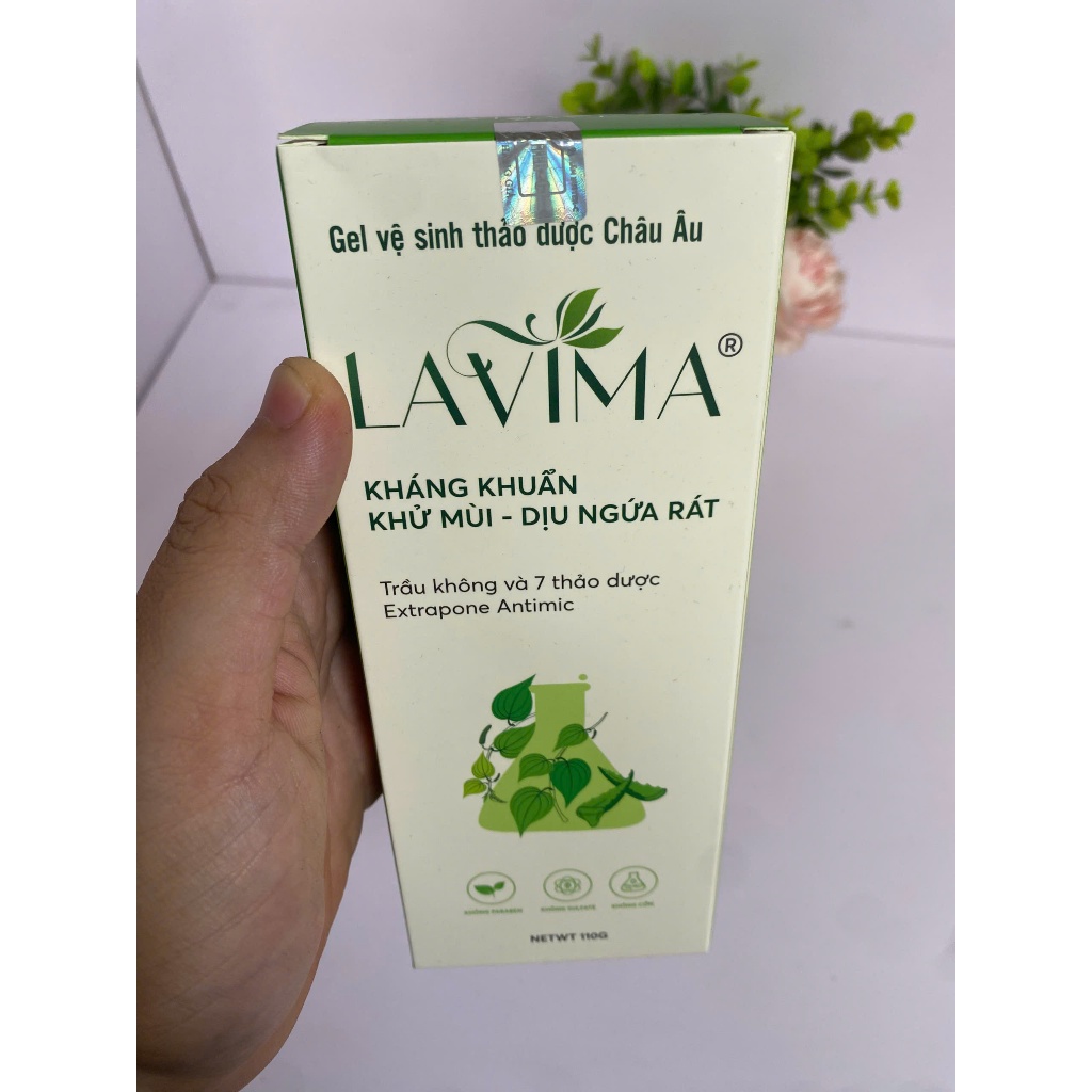 Combo sản phẩm LAVIMA 110g ( mẫu mới), Dung dịch vệ sinh Lavima 88g, Gel Phụ Khoa Nữ Lavima Antimic