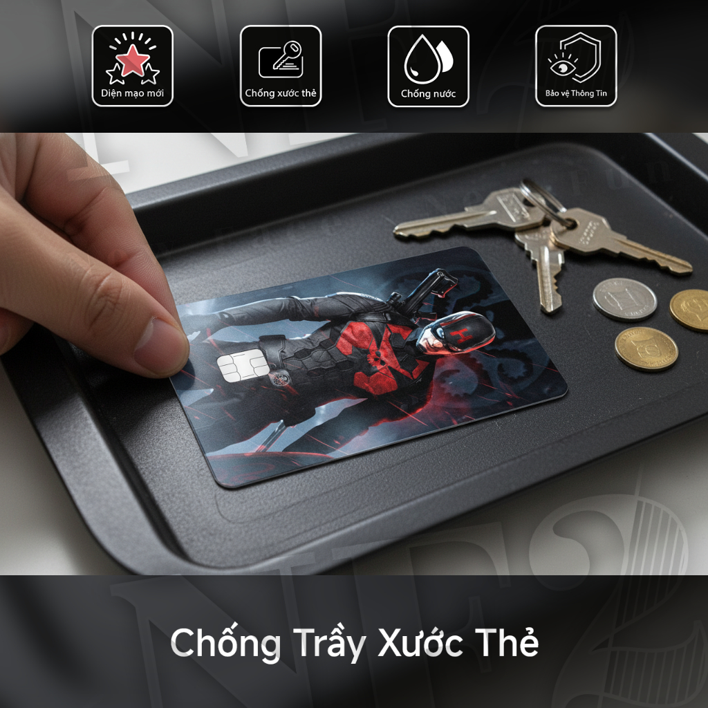 Miếng Dán Trang Trí AVENGER - Decal Sticker Thẻ ATM (Thẻ Chung Cư, Thẻ Xe, Debit, Credit) NF2