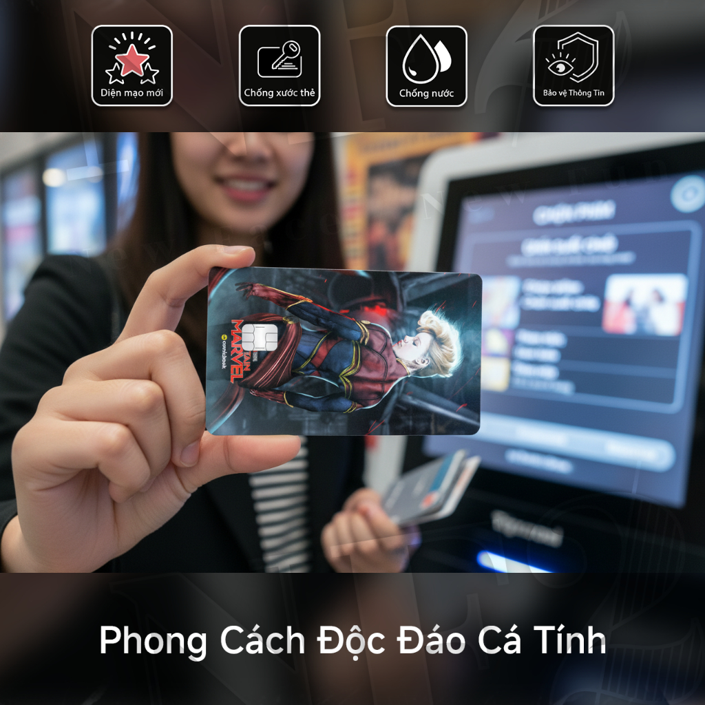 Miếng Dán Trang Trí AVENGER - Decal Sticker Thẻ ATM (Thẻ Chung Cư, Thẻ Xe, Debit, Credit) NF2