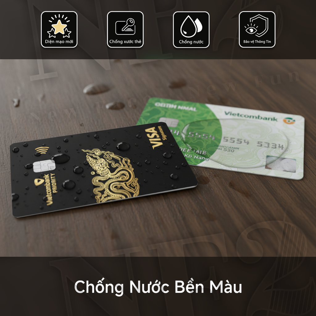 MIẾNG DÁN THẺ ĐEN - Decal Sticker Trang Trí Thẻ ATM (Thẻ Chung Cư, Thẻ Xe..) - NF2