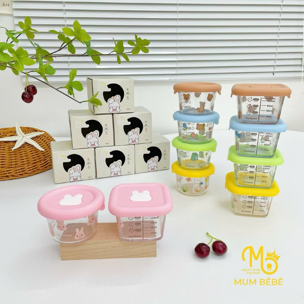 Hũ sứ, bát sứ hoạ tiết ăn dặm cho bé Cocobear, Misan, Mumbebe