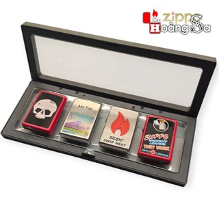 ( hoả tốc ) khay màng co trưng bày 4 zippo kích thước 9*23cm