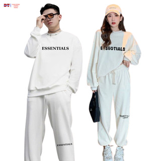 Bộ Nỉ Thể Thao Nam Nữ , Bộ Nữ Dài Áo Sweater Quần Dài ống bo ,Set Đồ Nỉ Hoodie Trơn Hai Màu From Rộng - SSL