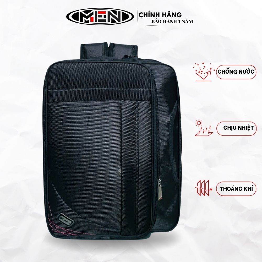Cặp học sinh đa năng đeo chéo 17 inch chất Dù Xốp Thái viền hoa văn M.E.N H1991 {Sale sốc}